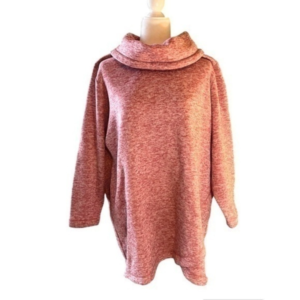 Lands’ End womens sweater fleece cowl neck | Size 3X (24W-26W) Like New